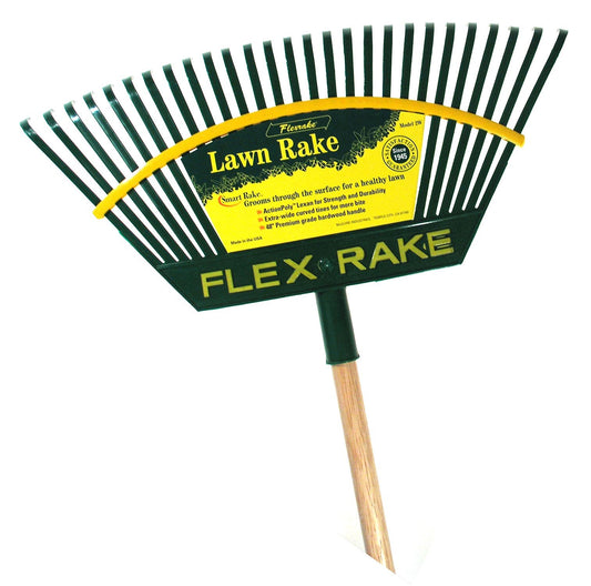 Flexrake 2W 48" Handle 21" Lehan® Action Poly® Head Lawn Rake
