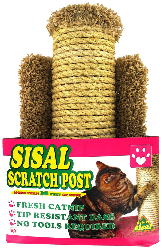 Flexrake 99105 12" X 15.5" X 12" Sisal Scratch Post For Cats                                                                                          