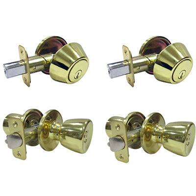 Tulip Project Lock Pack, Polished Brass