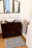 LINIM 2-Piece Bath Rug Set 100% Egyptian Cotton Reversible Bath Rugs  Gray