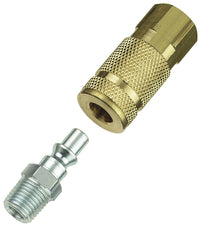 Tru Flate 13-301 1/4" Female NPT Coupler With 1/4" Male NPT Plug