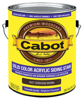 Solid Color Acrylic Siding Stain Cordovan Brown - Gallon (Pack of 4)