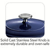 3.5 Qt Enameled Cast Iron Series Covered Round Dutch Oven in Gradated Cobalt
