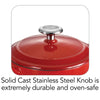 24 oz Enameled Cast-Iron Series 1000 Covered Mini Cocotte - Gradated Red