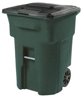 Toter 96 gal Greenstone Polyethylene Wheeled Garbage Can Lid Included