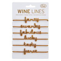 Wine Glass Marking Bands with Sassy Words, 6-Pc.