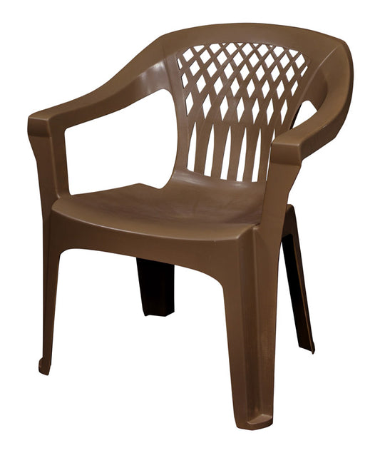 Adams Big Easy 1 person Earth Brown Polypropylene Stackable Chair