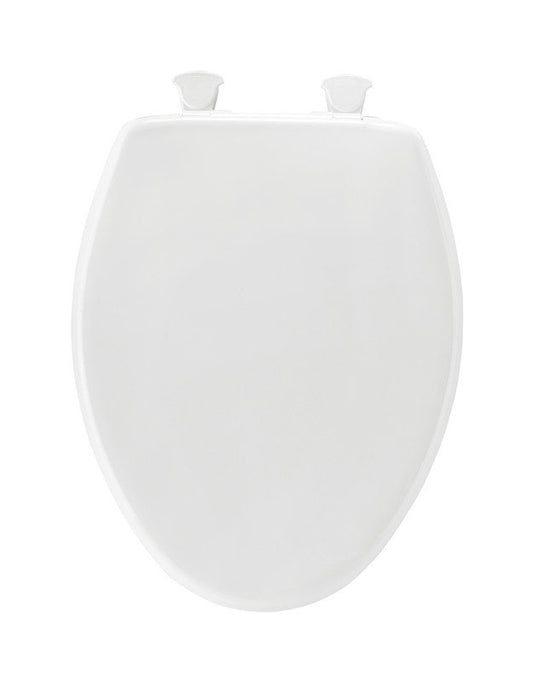 Mayfair  Elongated  White  Plastic  Toilet Seat