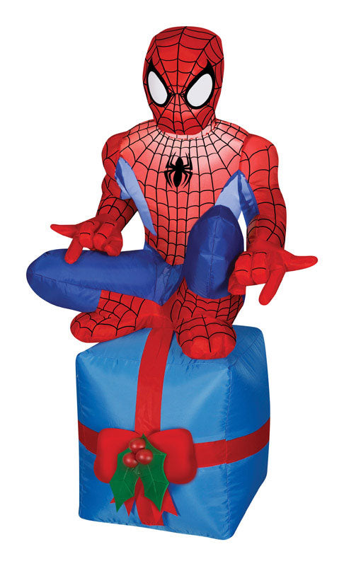 Gemmy Industries Airblown Spiderman Christmas Decoration Multicolored Nylon 24.21 in. x 10.83 i
