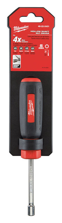 Milwaukee  5 mm SAE  Hollow Shaft Nut Driver  7 in. L 1 pc.