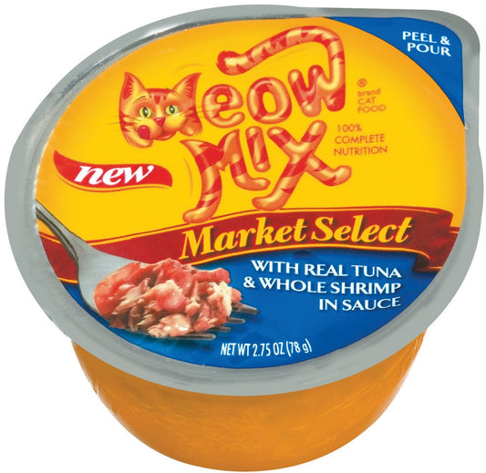 Meow Mix 29274-14833 2.75 Oz Tender Favorites Real Tuna & Shrimp In Sauce Meow Mix Wet Cat Foot (Pack of 24)