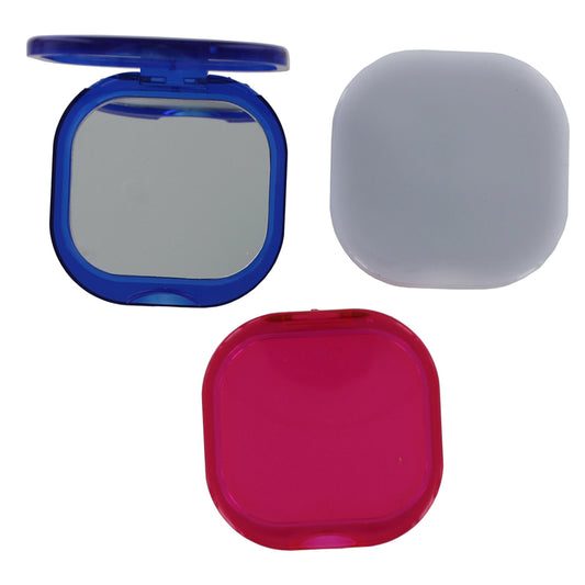 Sprayco Cm-4 2 Sided Folding Compact Mirror Assorted Colors (Pack of 12)