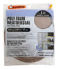 Frost King Brown Poly Foam Weather Seal For Doors and Windows 17 ft. L X 1/4 in. T