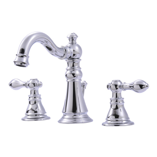 Ultra Faucets Signature Polished Chrome Widespread Bathroom Sink Faucet 6-10 in.