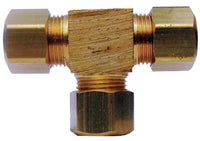 JMF 3/8 in. Compression x 3/8 in. Dia. Compression Yellow Brass Tee (Pack of 5)