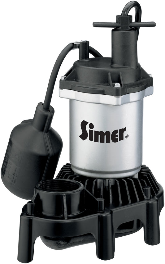 Simer 2161 1/4 Hp Zinc Sump Pump With Plastic Base