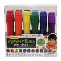 Elmer's Squeeze N Brush Washable Tempera Paint Brushes Assorted 12 pc
