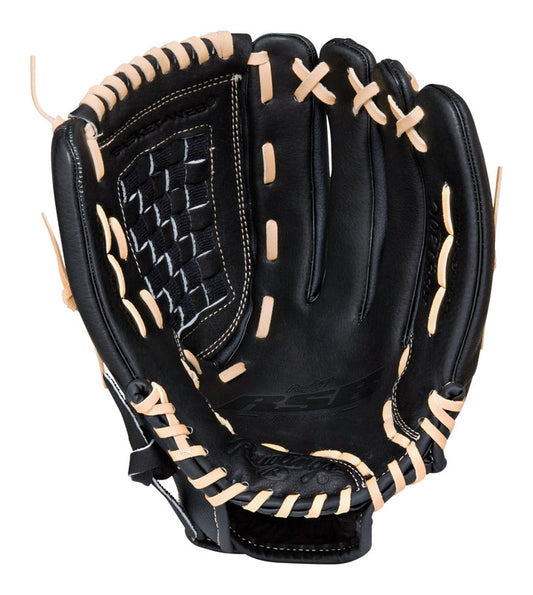 Rawlings  RSB Series  Black/Blonde  Leather  Right-handed  Baseball Glove  13 in.  1 pk