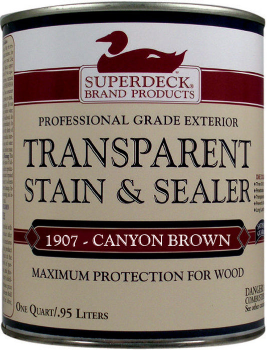 Superdeck Transparent Satin Canyon Brown Oil Wood Stain 1 qt. (Pack of 6)
