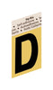 Hy-Ko 1-1/2 in. Black Aluminum Letter D Self-Adhesive 1 pc. (Pack of 10)