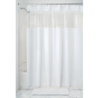 iDesign Hitchcock 72 in. H X 72 in. W White/Clear Shower Curtain EVA