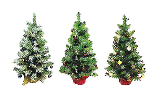 Holiday Bright Lights Incandescent Decorated Table Tree (Pack of 3)