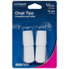Softtouch Rubber Leg Tip White Round 5/8 in. W X 5/8 in. L 4 pk