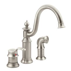 Spot resist stainless one-handle high arc kitchen faucet