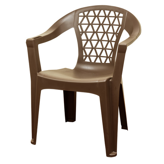 Adams Penza 1 person Earth Brown Polypropylene Stackable Chair