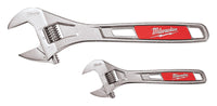 Milwaukee  13.5 in. L SAE  Adjustable Wrench Set  2 pc.