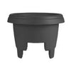 Bloem 9 in. H X 12 in. D Plastic Rim Deck Rail Planter Black