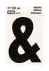 Hy-Ko 3 in. Reflective Black Vinyl Special Character Ampersand Self-Adhesive 1 pc. (Pack of 10)