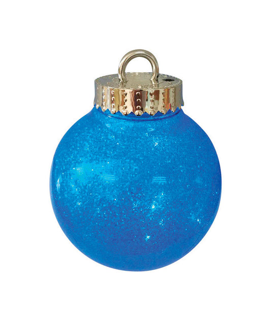 Celebrations  LED  Blue  Glitter Ornament  Christmas Decor