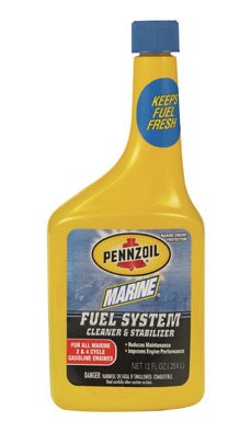Pennzoil Marine Fuel System Cleaner & Stabilizer 12 Oz. For Gasoline Marine Engines,2 & 4 Cycles