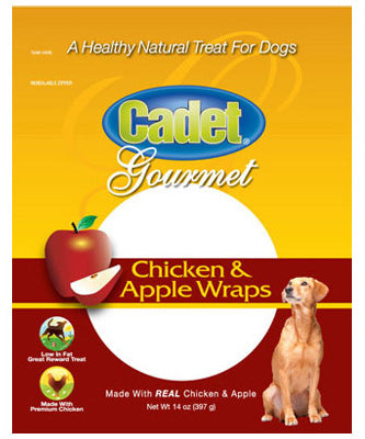 Dog Treats, Apple & Chicken Wrap, 14-oz.