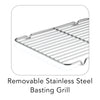 18.75 in Prima Stainless Steel Roasting Pan - Includes Basting Rack