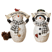 Gerson Snowman Indoor Christmas Decor (Pack of 2)
