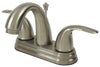 Ultra Faucets Brushed Nickel Centerset Bathroom Sink Faucet 4 in.