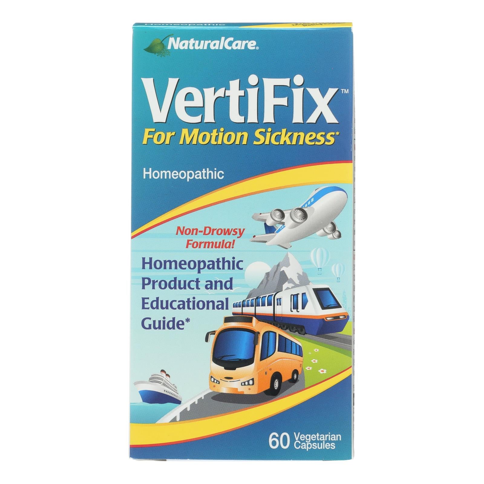 Natural Care Vertifix for Motion Sickness - 60 Vegetarian Capsules ...