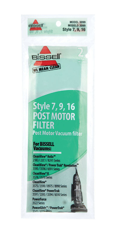 Bissell Vacuum Filters Style 16, Style 7, Style 9 Fits Bissell 2 / Pack