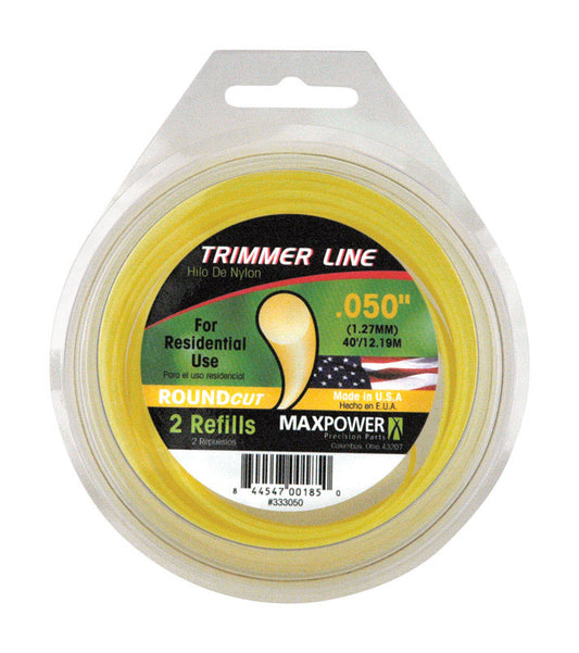 MaxPower RoundCut Commercial Grade 0.050 in. Dia. x 40 ft. L Trimmer Line (Pack of 10)