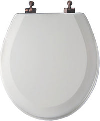 Bemis Round White Molded Wood Toilet Seat
