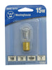 Westinghouse 15 W T7 Specialty Incandescent Bulb D.C. Bayonet Warm White 1 pk
