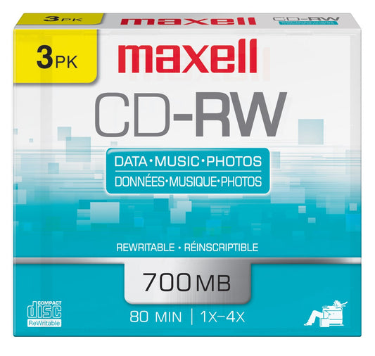 Maxell 630030 CD-RW Rewritable For Audio Recording 3 Count