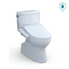 TOTO® WASHLET+® Vespin® II Two-Piece Elongated 1.28 GPF Toilet and WASHLET+® C2 Bidet Seat, Cotton White - MW4743074CEFG#01
