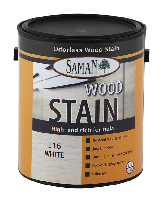 Saman Semi-Transparent Whitewash Water-Based Wood Stain 1 gal (Pack of 2).