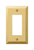 Amerelle Century Polished Brass Brass 1 gang Stamped Steel Rocker Wall Plate 1 pk