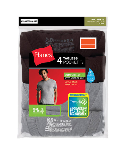 Hanes  XL  Short Sleeve  Men's  Crew Neck  Assorted  Tee Shirt