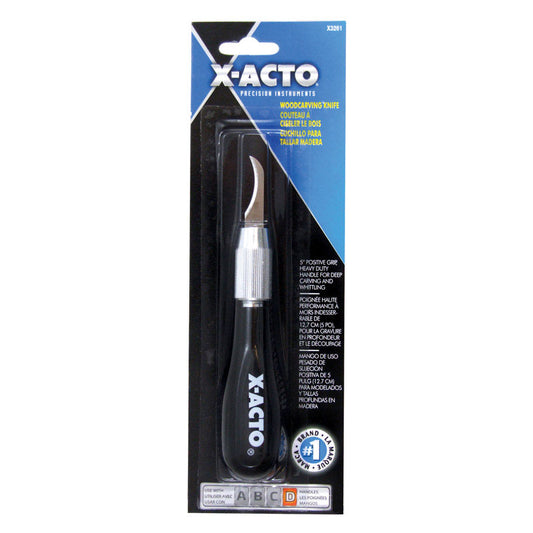 X-Acto Black Wood Carving Style Lockable Blade Hobby Knife 9 OVL in. with 5 L in. Handle