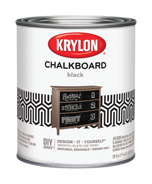 Krylon Black Latex Chalkboard Paint 29 oz. (Pack of 2)
